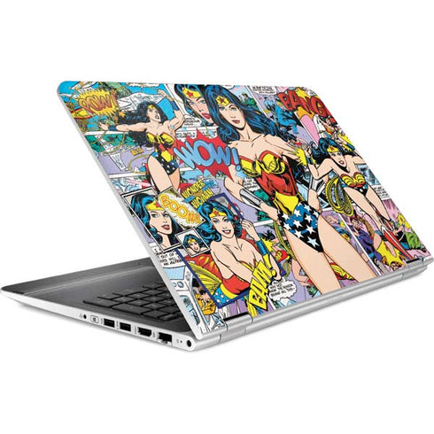 DC Comics Wonder Woman Comic Blast HP Pavilion Skin
